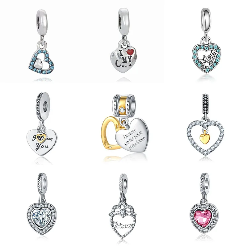 Fit charms plata de ley 925 браслет Ювелирная бижутерия с кристаллом Шарм горка Pendantss Морская звезда бусины в античном стиле DGB458