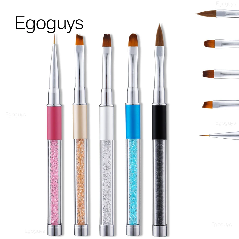 

5 Color Nail Art Brush Gradient Nail Polish UV Gel Painting Pen French Lines Stripes Grid Flower Pattern Drawing Varnishes Liner