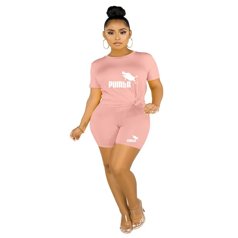 

2021 Casual 2 Piece Sets Women's Suit Tracksuits Set Pink Letter Print Plus Size Sweatsuit 4XL Top And Skinny Pants 2pcs Outfits