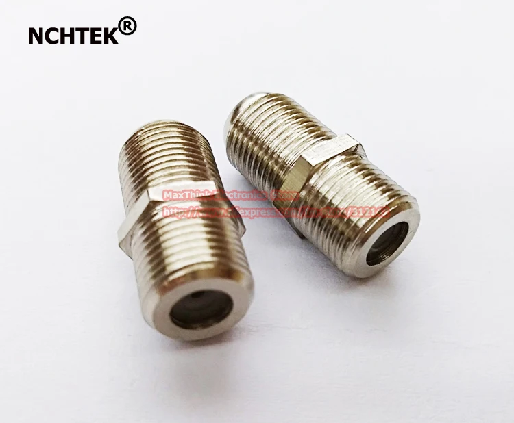 NCHTEK RG6 цилиндрический коаксиальный кабельный соединитель двойной гнездовой