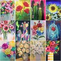 new 5d diy diamond painting flowers diamond embroidery vase cross stitch full square round drill mosaic manual home decor gift