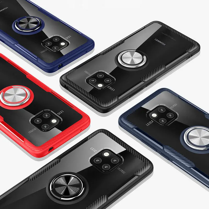 Чехол-бампер для huawei Honor 8x, чехол, Твердый Мягкий Прозрачный чехол для huawei mate 20 Pro lite Honor 8x Max 7x10 play, чехол с кольцом-держателем