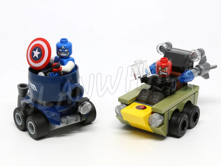 Строительные блоки 6 типов Мстители супербойцы Зеленый Гоблин паук капитан Череп