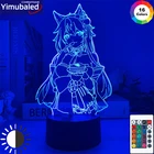 Светодиодный ночник аниме Genshin Impact Vision, акриловый 3d светильник для детской спальни