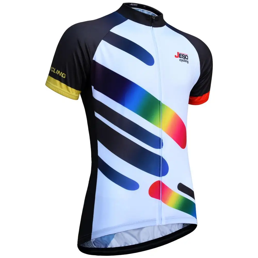 Джерси для велоспорта Мужская дышащая майка на молнии с коротким рукавом защита