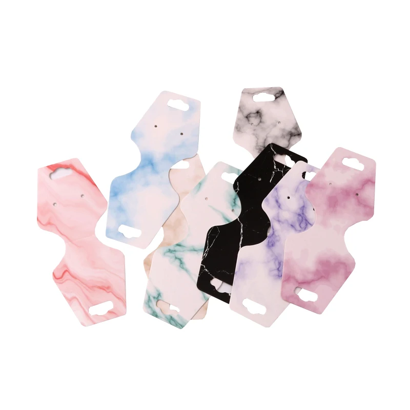50 шт./лот мраморные узоры серьги ожерелье карточка 350 г/кв. М эластичная лента