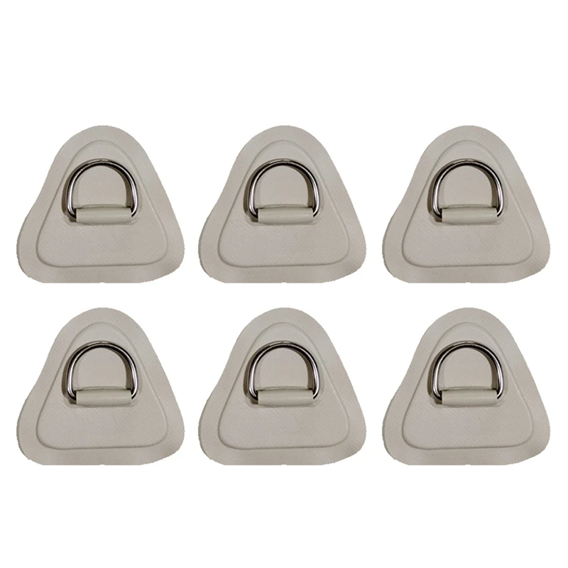 

Top!-6Pcs/Pack Self Adhesive Inflatable Boat Board Handle Kayak D Ring Pad Rowboat Canoe Accessories
