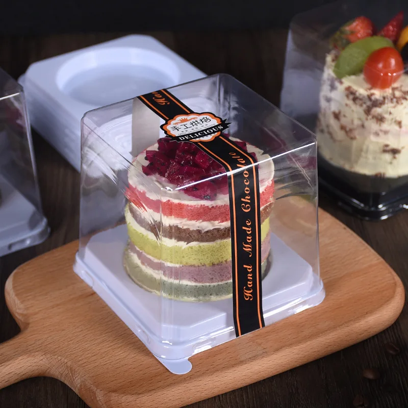 50 шт. одноразовые блистерные коробки для пирожных 4 дюйма | Дом и сад