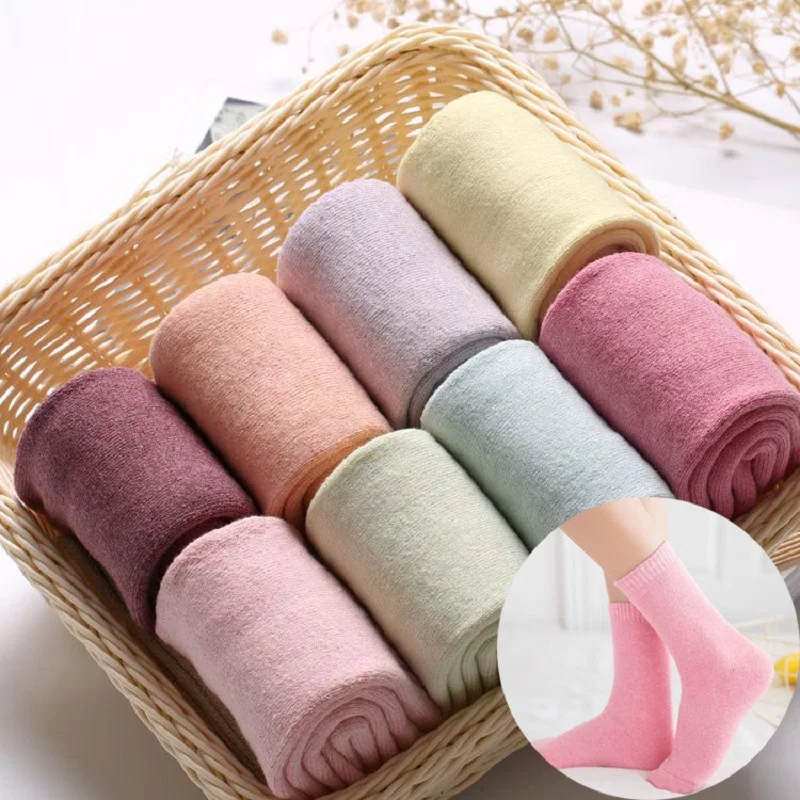 

12Pcs/6Pair Hot Selling Women's Short Socks Simple Style Cotton High Quality Autumn Winter Warm Socks Chistmas Gift for Friends