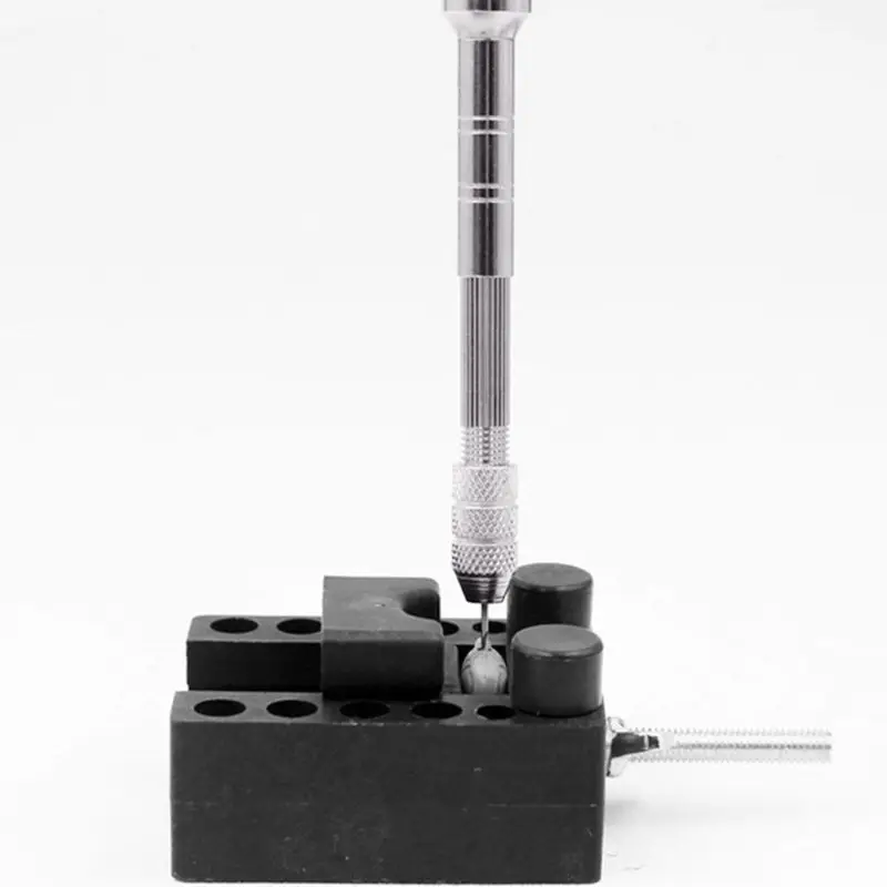 

New Colorful Drill Bit Aluminum Case Hand Drill + 10pcs Twist Drills Models Tool 203E