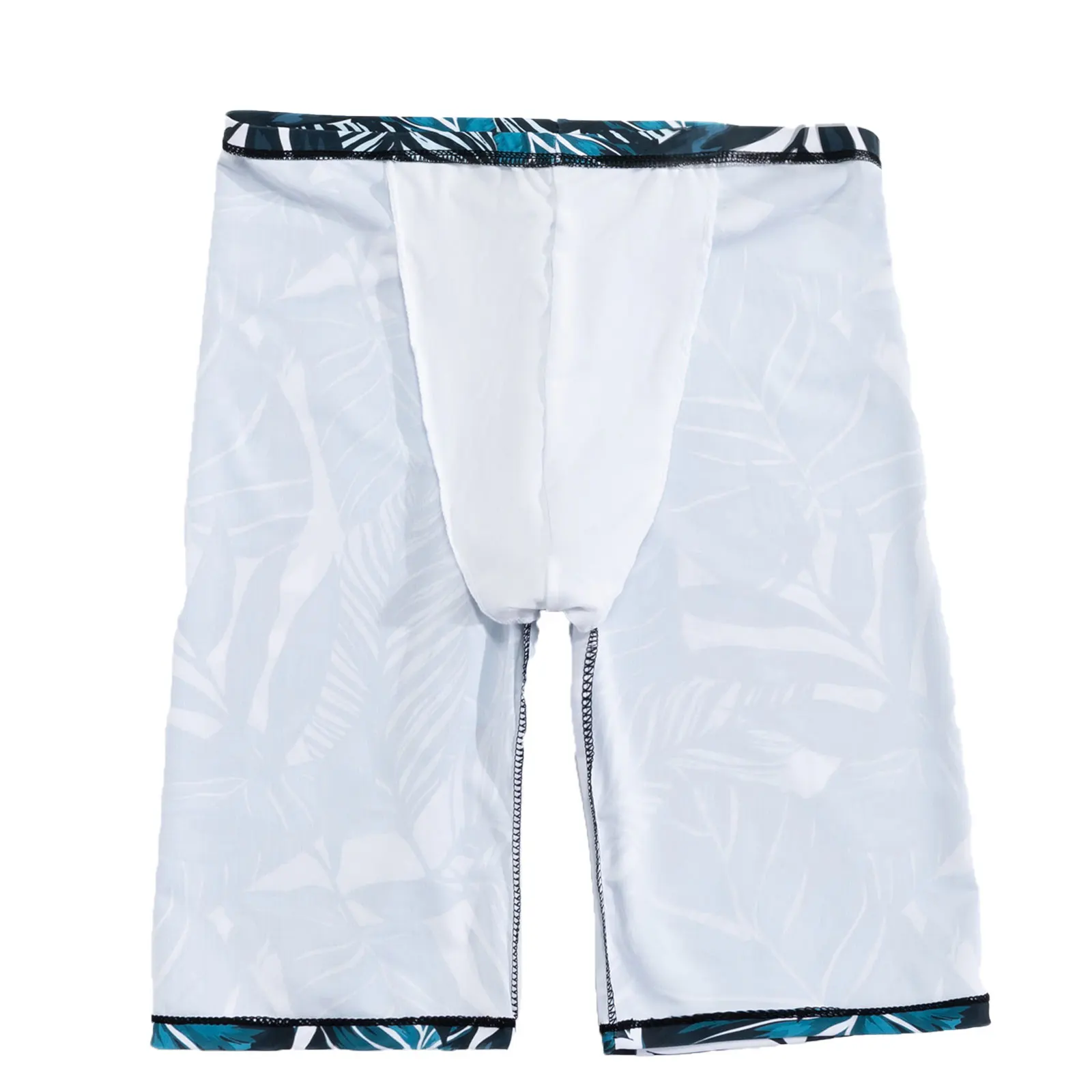 Шорты мужские пляжные с принтом листьев дышащие стринги тропический Океанский