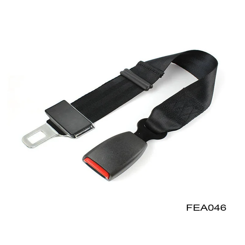 

Adjustable Car Seat Belt Extenders Black Polyester Webbing Auto Metal Seat Belt Buckle FEA046