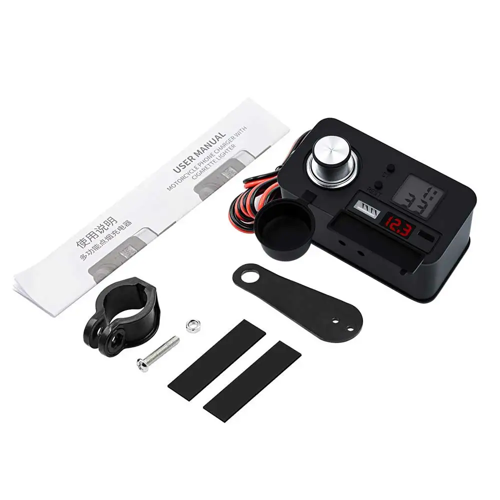 

Motorcycle Phone Quick Charger 12V USB Waterproof Flame Retardant Corrosion Resistant Aluminum Alloy PD Charger