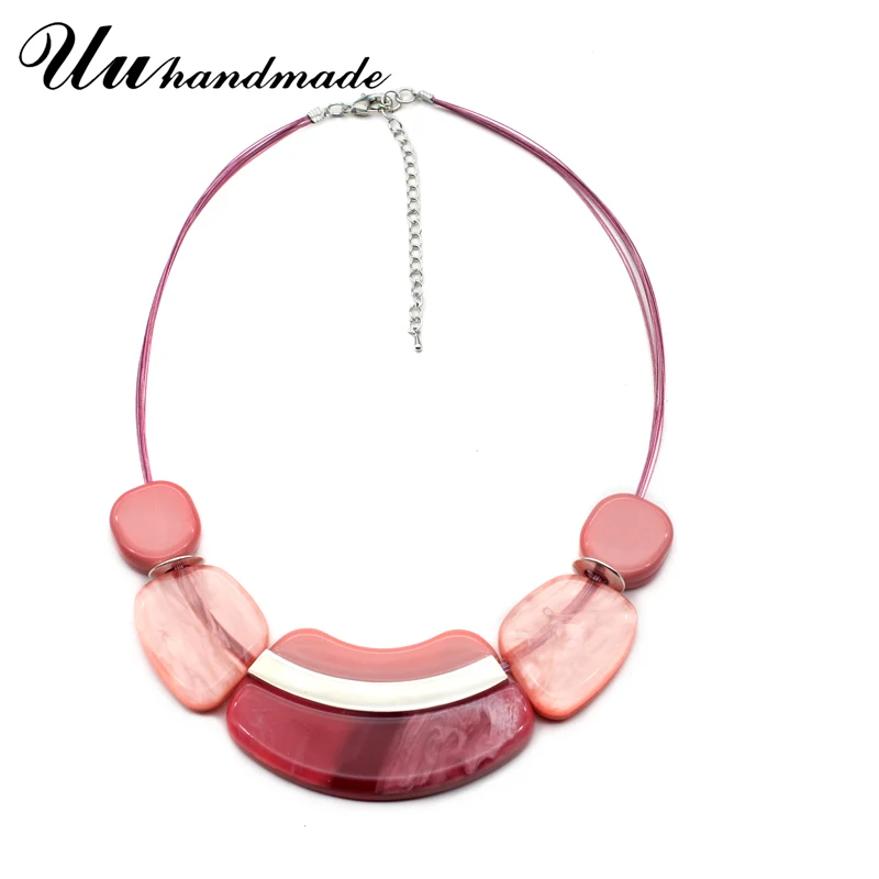 Массивное ожерелье чокер из акриловых бусин|pendants for women|jewelry chokerstatement necklace |