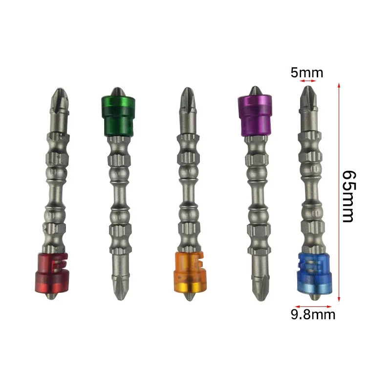

5Pcs S2 Alloy PH2 Single Head Magnetic Screwdriver Bits Anti-Slip 1/4 Inch Hex Shank Drywall Electric Screwdriver Set