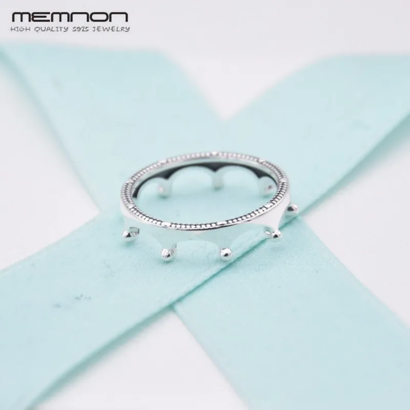 Top quality New Autumn silver 925 jewelry Polished Crown Ring Sterling Silver Rings for women anillo fashion Memnon Jewelry | Украшения и