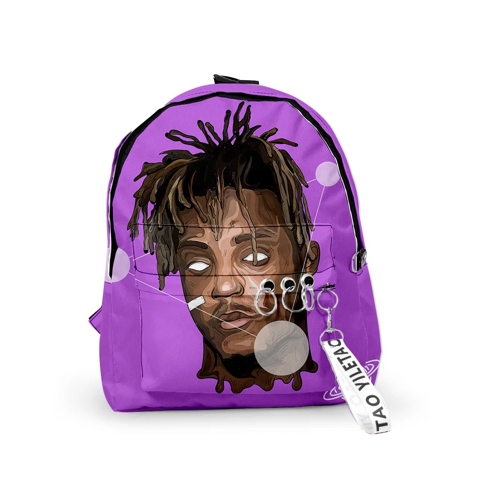 

Рюкзаки Rapper Juice Wrld для мужчин и женщин, модные школьные ранцы в стиле преппи, мягкие дорожные сумки на молнии