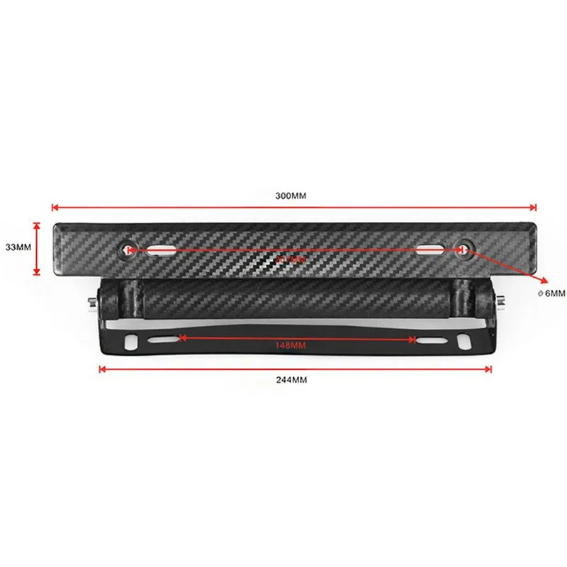 

Adjustable Car License Plate Frame Holder Carbon Fiber Racing Number Plate Mount Bracket Car Universal for Japanese cars