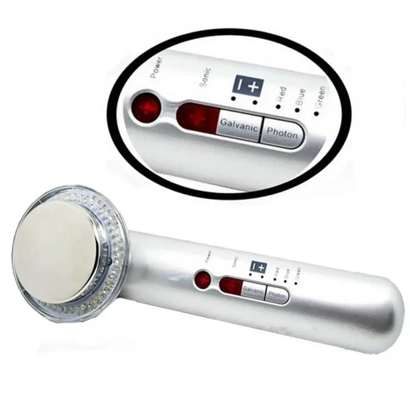 Koop 7in1 1Mhz Ultrasone Galvanische Gezicht Stimulator Ems Photon Gezichtsverzorging Echografie Body Afslanken Therapie Anti Cellulitis Rimpel
