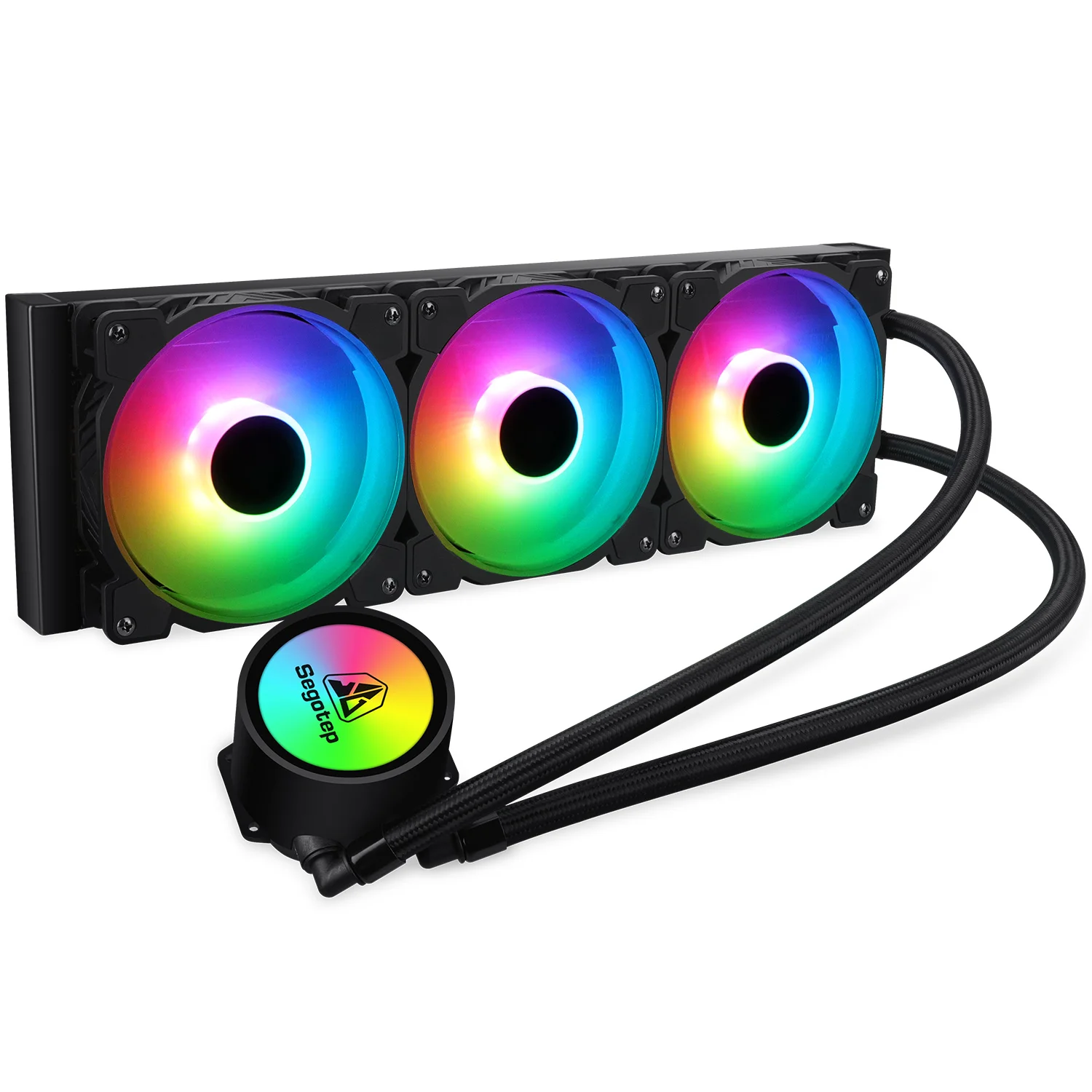 

Охлаждающий RGB вентилятор для настольного ПК 12 см 360, Водяной кулер для ЦП