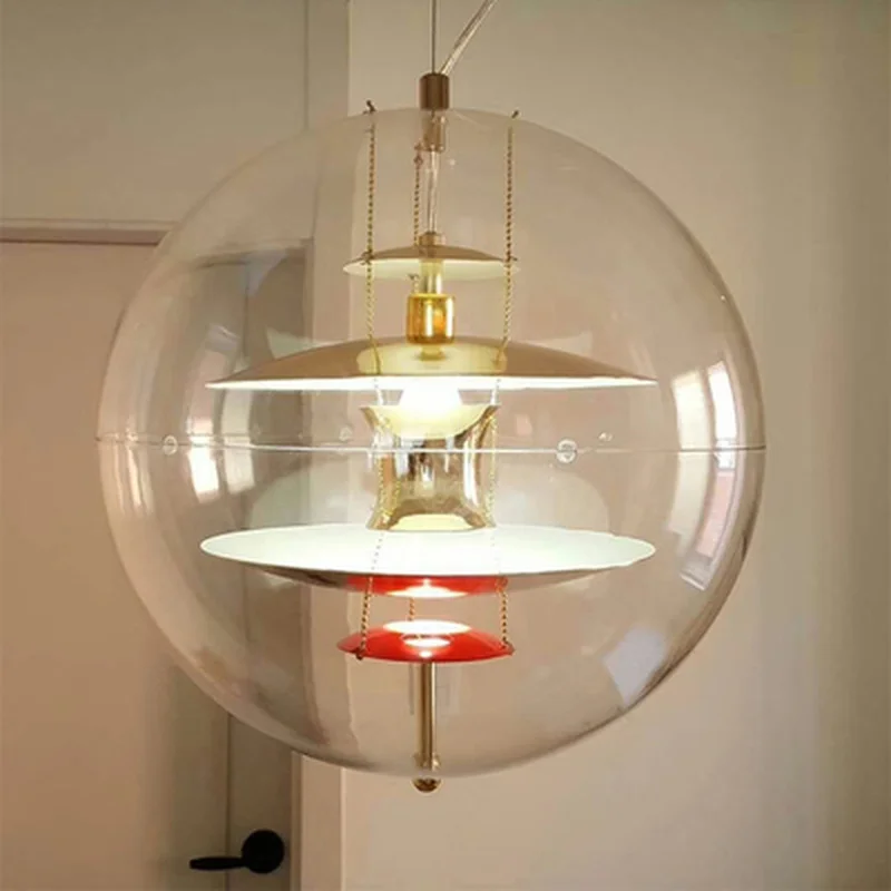 Современный планета шар акриловые круглые подвесной светильник для ресторана