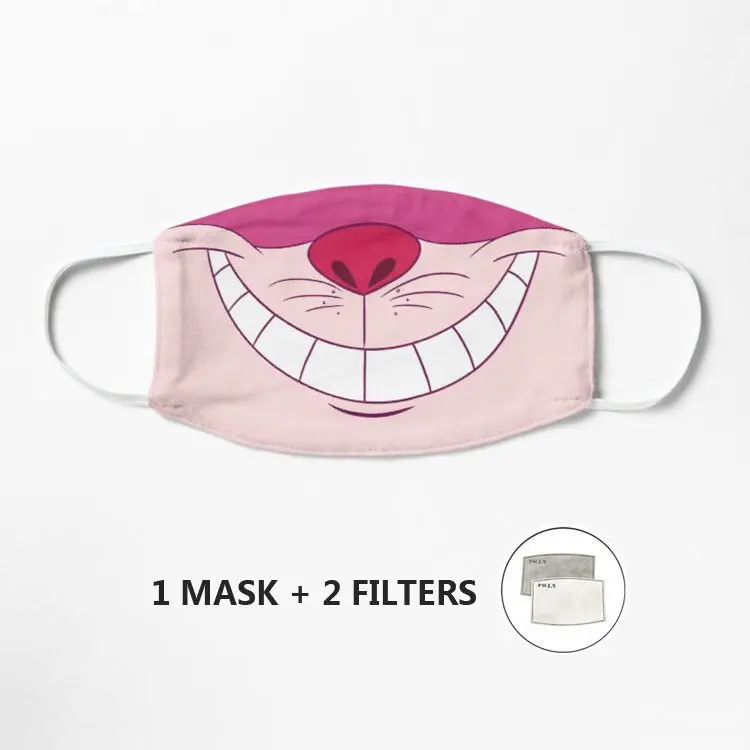 

Маска для лица с изображением Чеширского кота