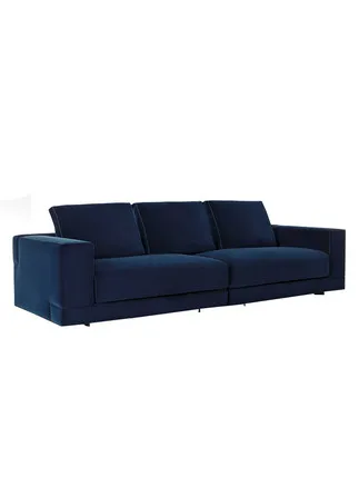 

Four people sofa modern simple new style sky blue sofa