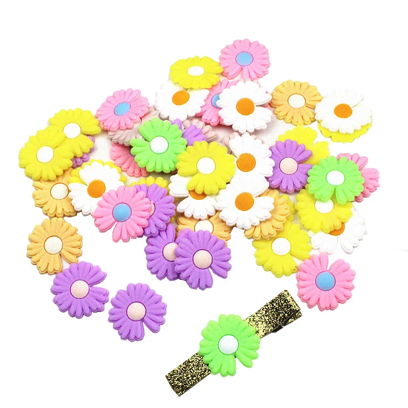 

20 шт. 24 мм цветные подсолнухи благословение мешок декоративные ремесла с плоским основанием кабошон украшения для скрапбукинга Diy аксессуа...