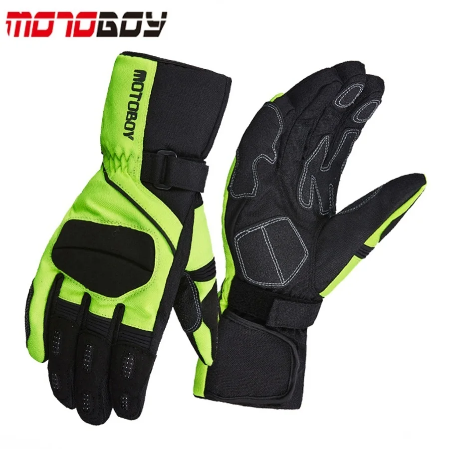 Мотоциклетные Перчатки MOTOBOY 100% водонепроницаемые ветрозащитные зимние теплые