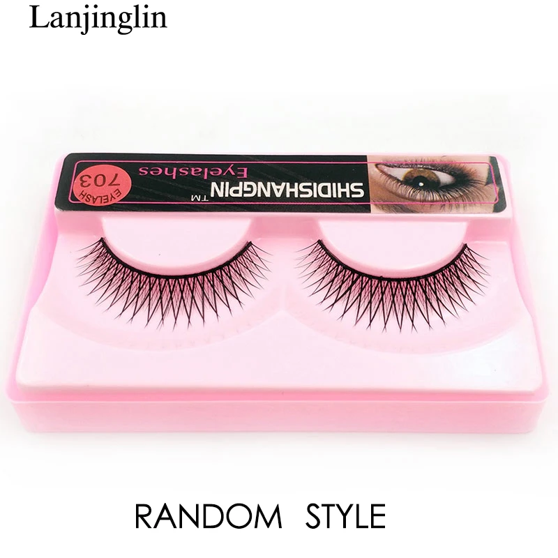 LANJINGLIN 1/3/5 пар 3D из меха норки накладные ресницы натуральные длинные ресницы тонкие Макияж Наращивание ресниц пикантные Поддельные Ресницы cilios