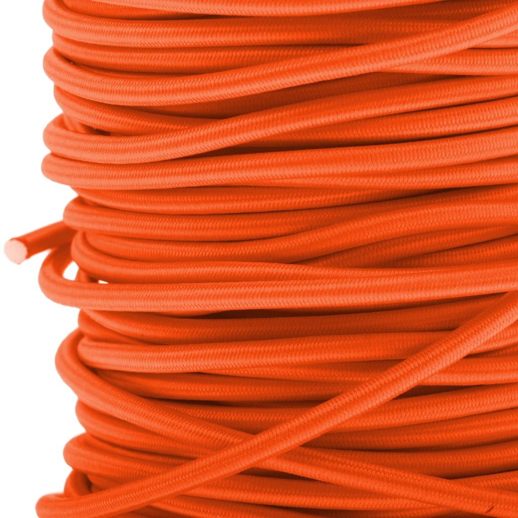 

4mm Elastic Bungee Rope Marine Shock Cord - Tie Down Roof Racks 75m Orange