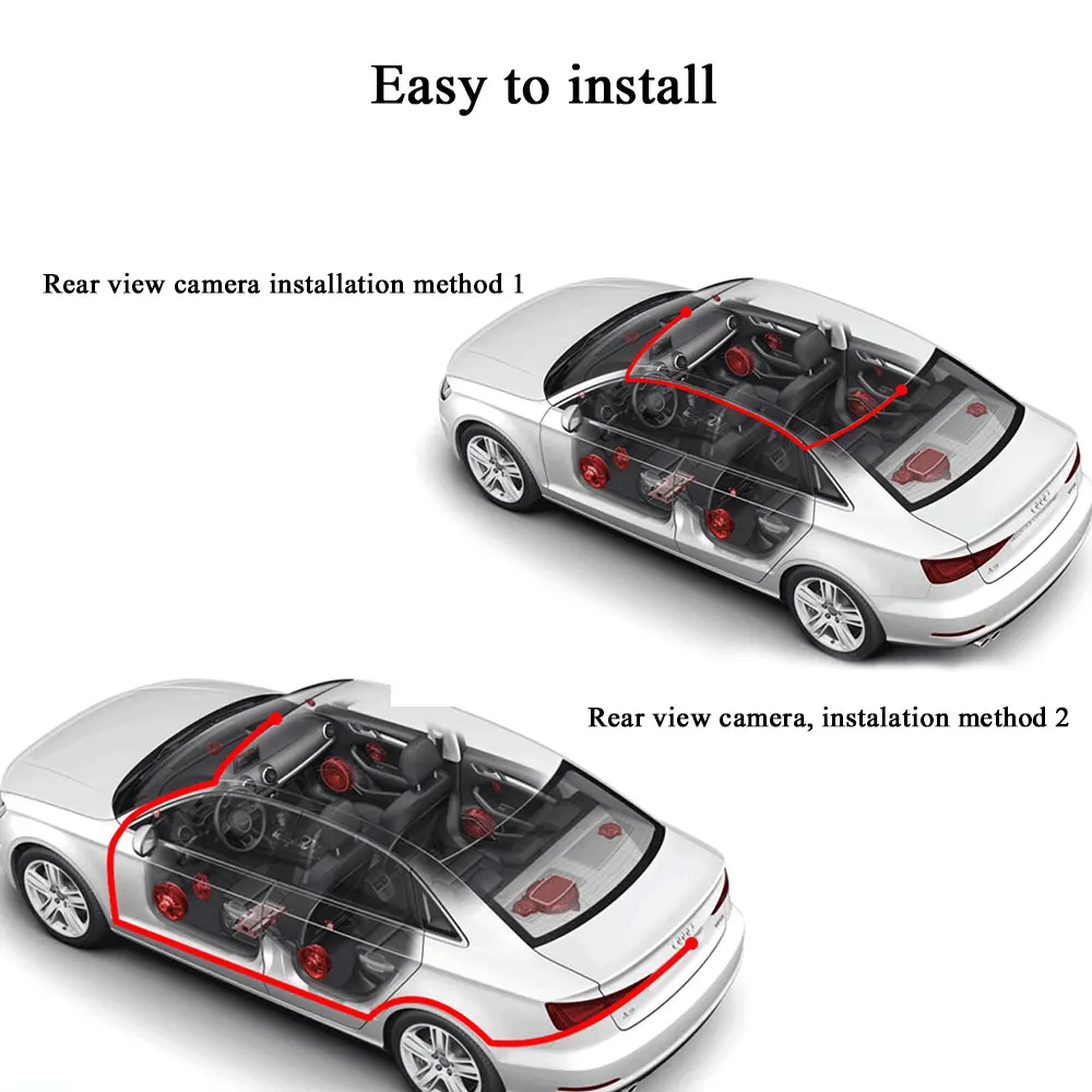 Car Dvr Camera Auto 4.3Inch Rearview Mirror dash cam Digital Video Recorder Dual Lens Registratory Camcorder | Автомобили и