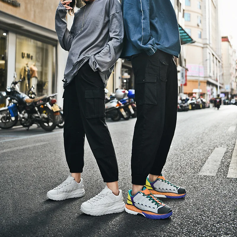 

2020 Autumn Fashion Colors Men's Sports Shoes Comfortable Chunky Sneakers for Men High Quality Breathable Women's Trainers Shoes