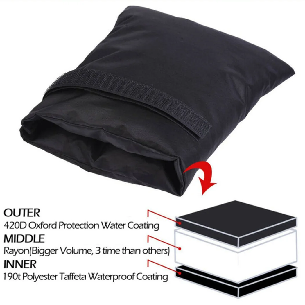 

Outdoor Water Faucet Cover Bib Protection 210D Oxford cloth Black 22x18cm