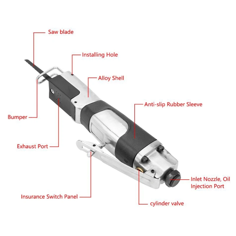 

Industrial Alloy Air Body Saber Pneumatic File Reciprocating Saws Cutting Tool 1/4 Pneumatic Reciprocating Saws