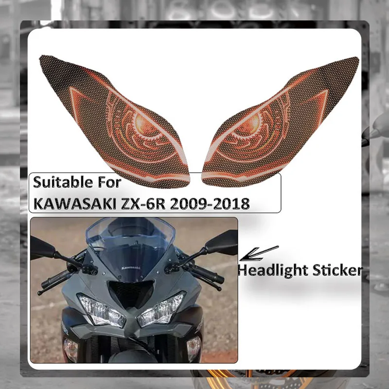 Для KAWASAKI NINJA ZX-6R ZX6R ZX 6R 2009-2018 Мотоцикл 3D передний обтекатель головной светильник