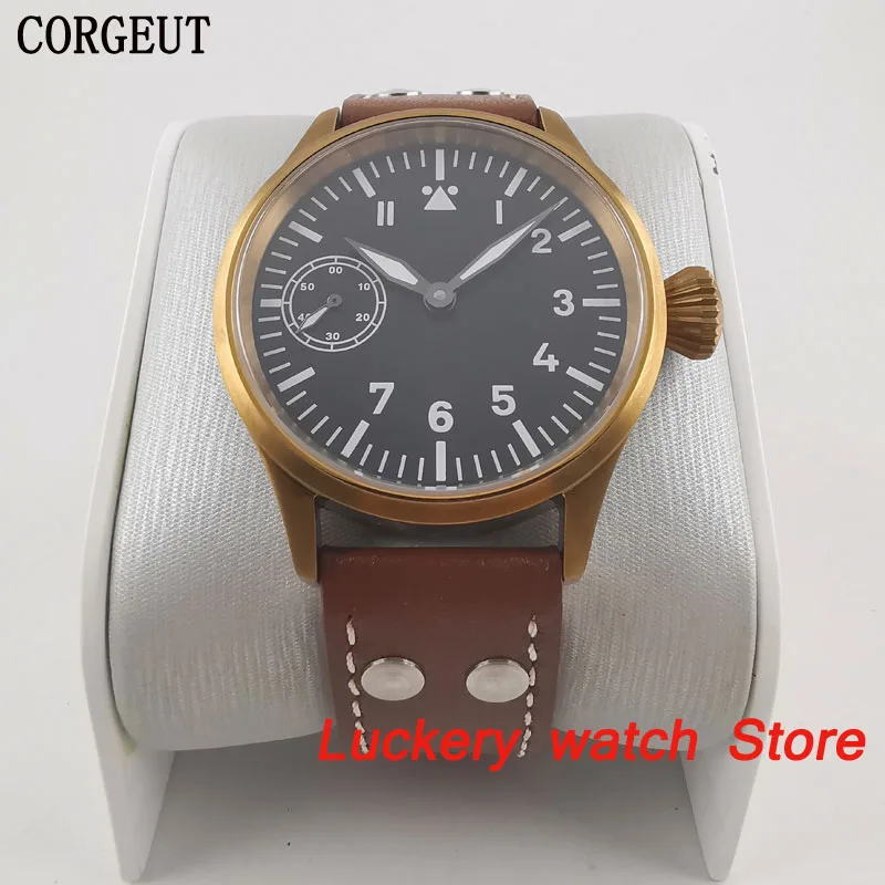 Мужской суперсветящийся Бронзовый чехол без логотипа 44 мм 17 драгоценностей 6497