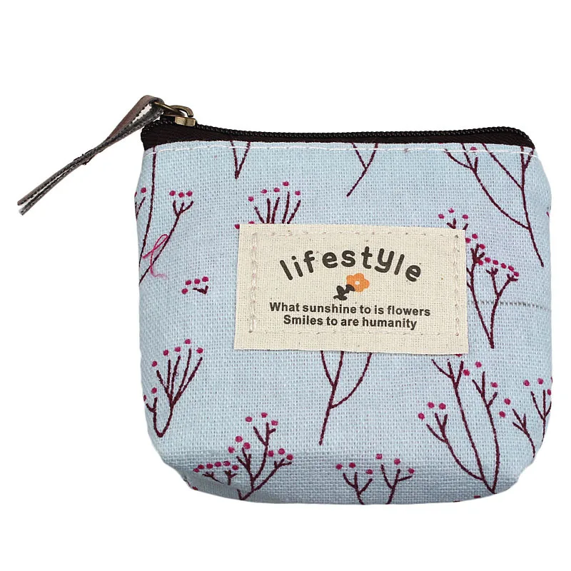Новая дамская мода кошелёк с молнией для сада из плотной ткани цветочным принтом