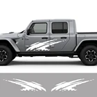 Дверные боковые наклейки для Jeep Gladiator JT, декор пикапа, наклейки, графика для грузовика, стиль брызг, Автомобильная крышка, авто тюнинг, винил