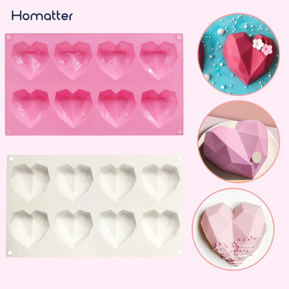 Homatter Cake Mold Silicone Baking Mould 3D Heart Shape DIY Handmade Chocolate Cookie Kitchen Bakeware | Дом и сад