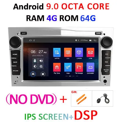 4G 64G-DSP-S-NO DVD Ips DSP 4 ГБ Android 9,0 2 DIN Автомобильный gps для opel Vauxhall Astra H G J Vectra Antara Zafira Corsa Vivaro Meriva Veda dvd-плеер - Цвет: 4G 64G-DSP-S-NO DVD