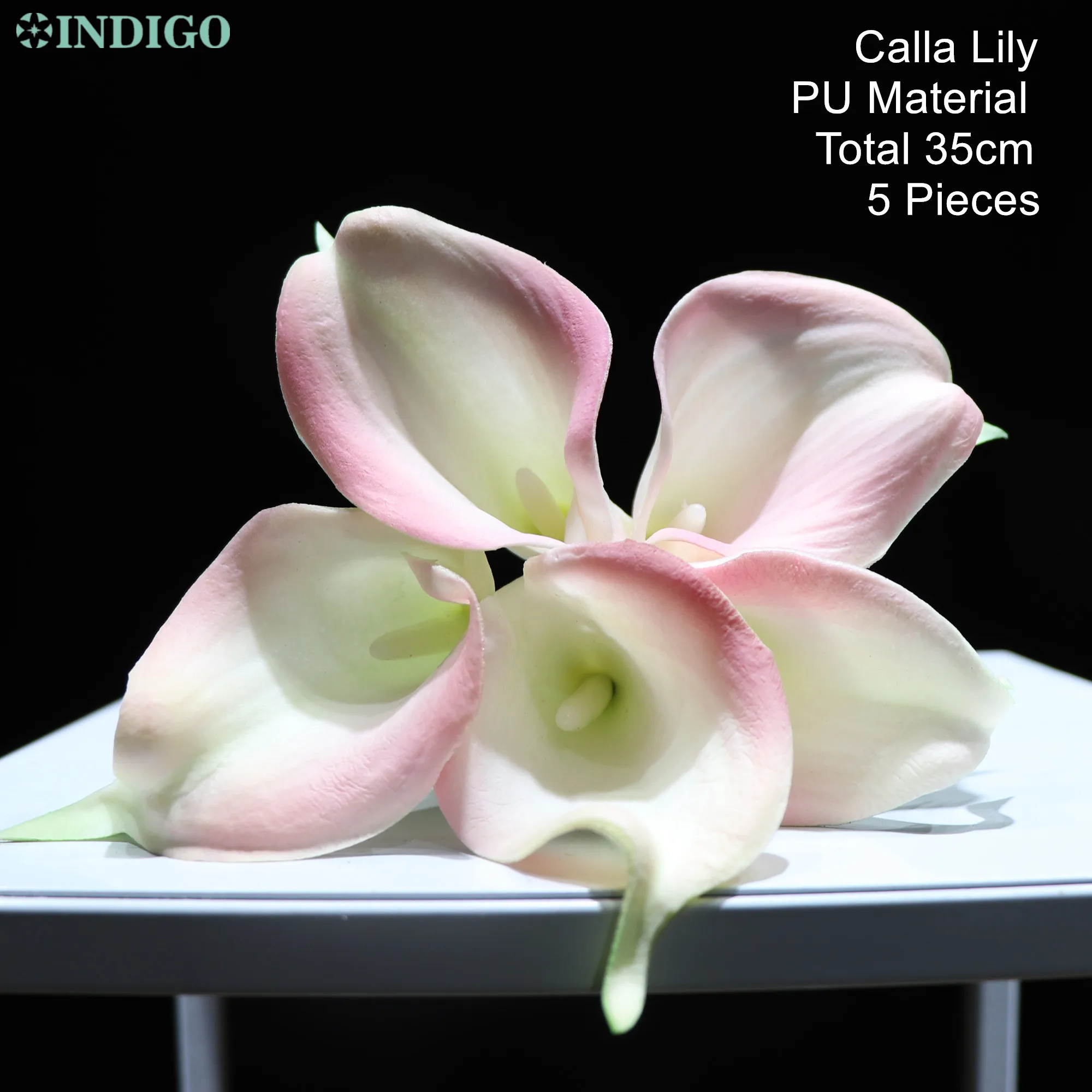 Букет из белой каллы 5 шт. цветы лилии листья тюльпан настоящее касание Свадебный