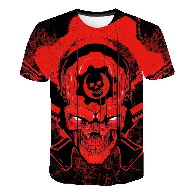 

Newst Funny T-shirt Headshot Soldier\" Skull 3D Print Tshirt Men/Women Hip Hop skateboard Tee T shirt Boys Clothes