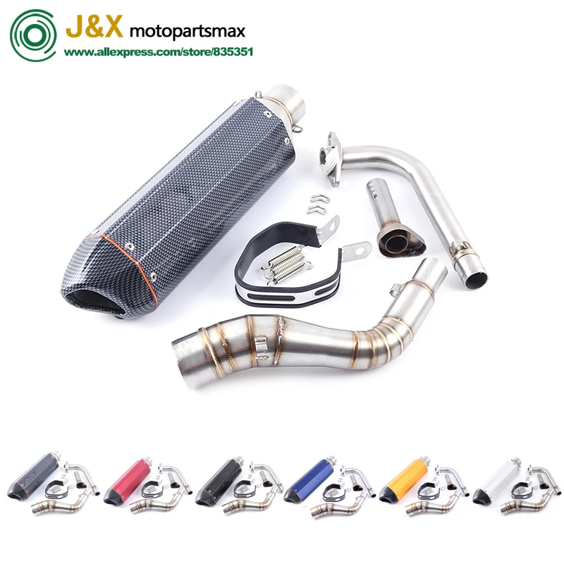 

NMAX155 Motorcycle Exhaust muffler Slip On Full System contact middle pipe + exhaust For YAMAHA NMAX125 NMAX 125 NMAX155