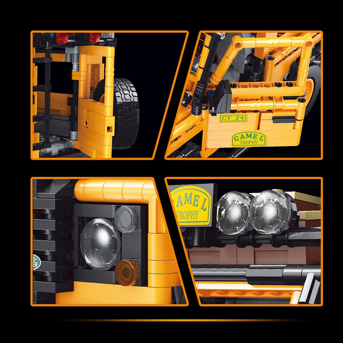 

2126+Pcs Off Road Vehicle Car Building Blocks Assembly Bricks Toys For Children Educational Toys Gift - Dynamic Version Yellow