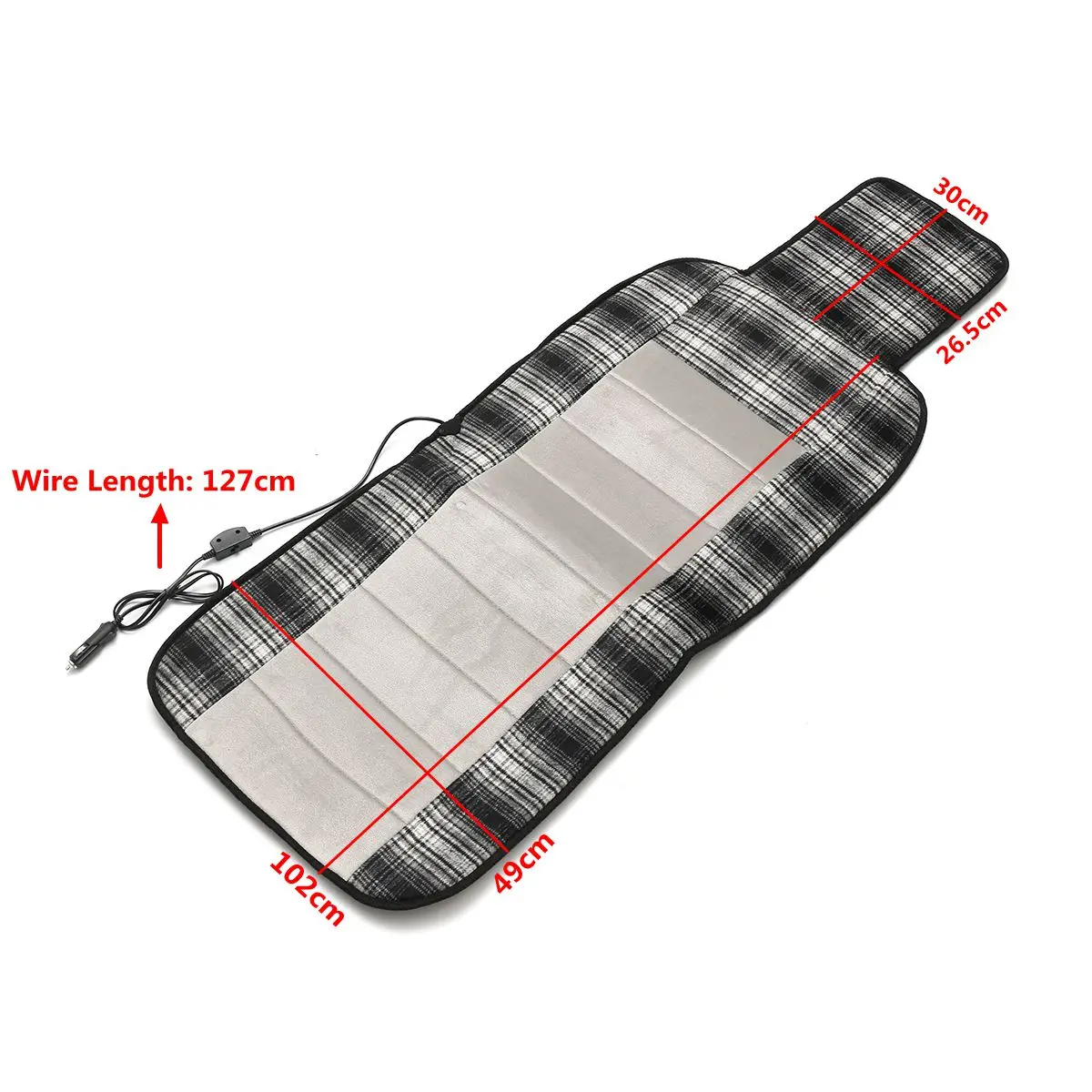

2pcs/1pc 12V Car Electric Heating Seat Pad Heated Cushion Cover Heater Winter Warmer Adjustable temperature