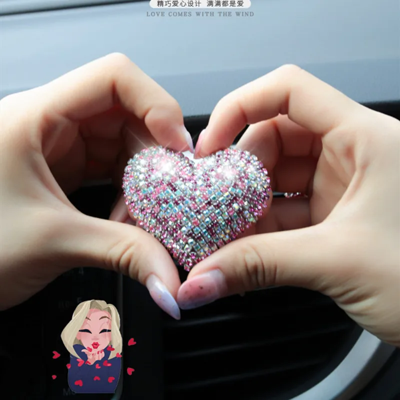 Автомобильный парфюм LOVE HEART Алмазный очиститель воздуха декоративный освежитель