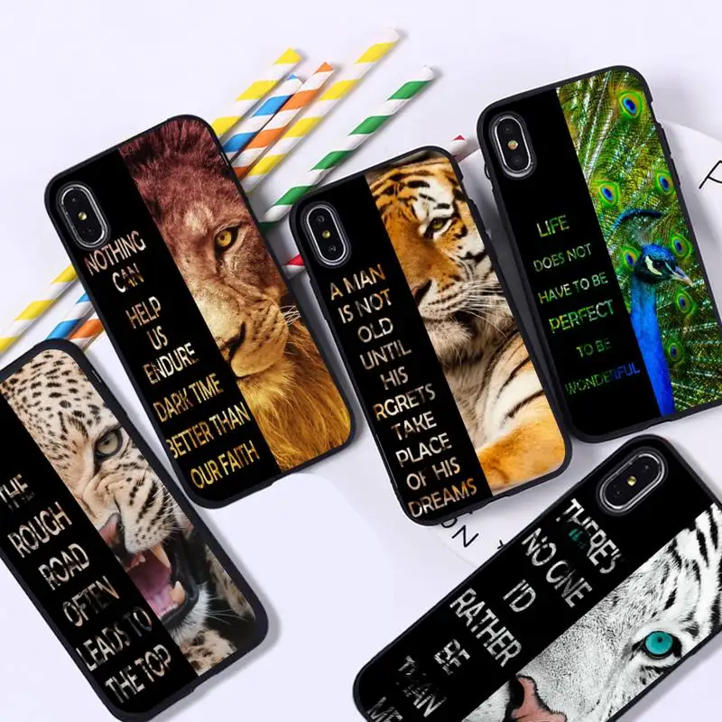 YNDFCNB животного лев тигр Фокс чехол для телефона iPhone 11 12 pro XS MAX 8 7 6 6S Plus X 5S SE 2020 XR