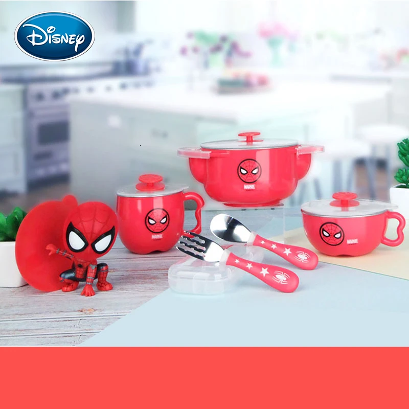 Детская посуда Disney из нержавеющей стали изоляционная водостойкая чаша ложка