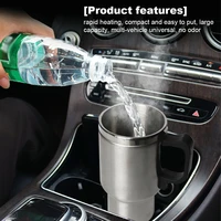 500ml fast heating cup vehicle stainless steel electronic heated coffee tea mug warmer thermal insulation kettle